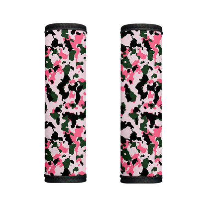 Pink Green And Black Camouflage Print Handle Covers