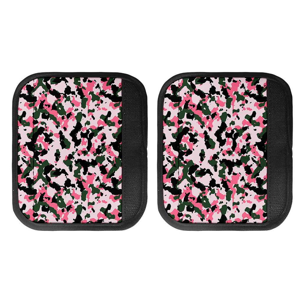 Pink Green And Black Camouflage Print Handle Covers