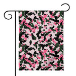 Pink Green And Black Camouflage Print House Flag