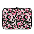Pink Green And Black Camouflage Print Laptop Sleeve