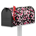 Pink Green And Black Camouflage Print Mailbox Cover