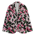 Pink Green And Black Camouflage Print Men's Blazer