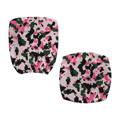 Pink Green And Black Camouflage Print Office Chair Cover