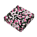 Pink Green And Black Camouflage Print Outdoor Seat Cushion Cover