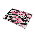 Pink Green And Black Camouflage Print Pet Cooling Mat Cover