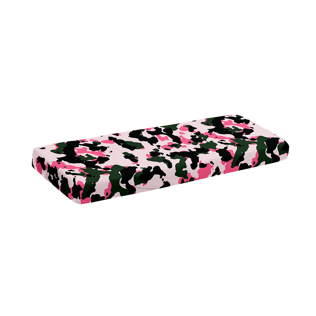 Pink Green And Black Camouflage Print Piano Keyboard Cover
