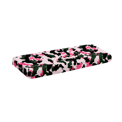 Pink Green And Black Camouflage Print Piano Keyboard Cover
