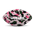 Pink Green And Black Camouflage Print Rugby Ball