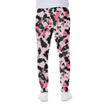 Pink Green And Black Camouflage Print Scuba Joggers