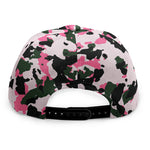 Pink Green And Black Camouflage Print Snapback Cap