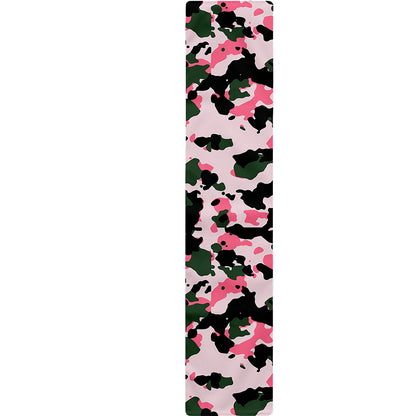 Pink Green And Black Camouflage Print Table Runner
