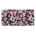 Pink Green And Black Camouflage Print Towel