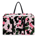Pink Green And Black Camouflage Print Utility Tote Bag