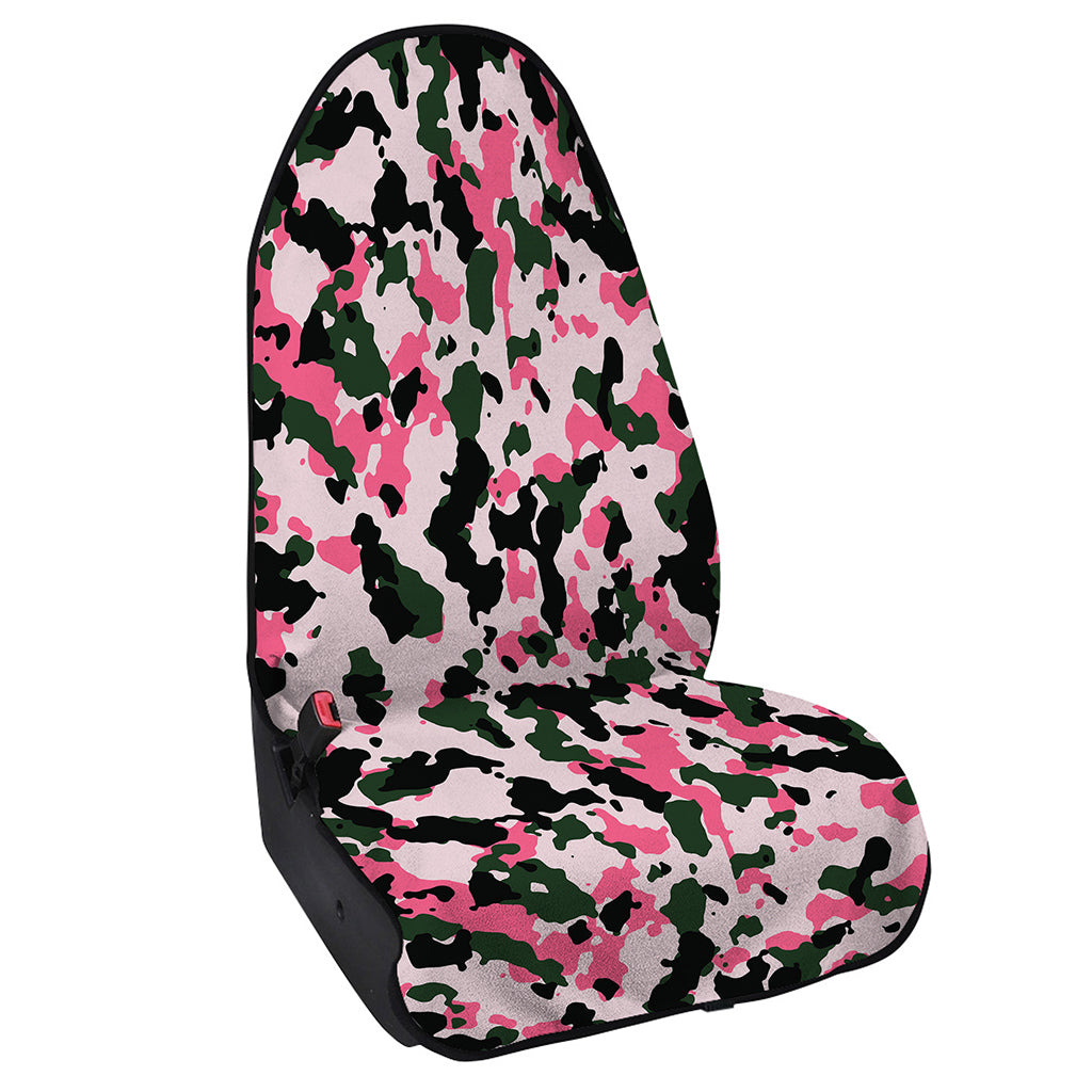 Pink Green And Black Camouflage Print Waterproof Car Seat Cover