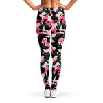 Pink Green And Black Camouflage Print Women's Leggings