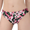 Pink Green And Black Camouflage Print Women's Panties