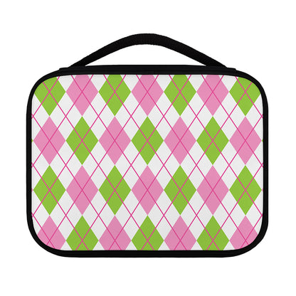 Pink Green And White Argyle Print Classic Bible Case