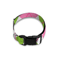 Pink Green And White Argyle Print Dog Collar