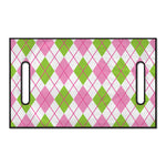 Pink Green And White Argyle Print Golf Cart Seat Cover