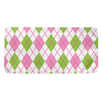 Pink Green And White Argyle Print Towel