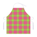 Pink Green And White Tartan Print Adjustable Apron