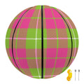 Pink Green And White Tartan Print Basketball