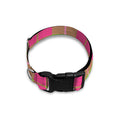 Pink Green And White Tartan Print Dog Collar