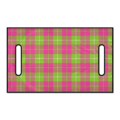 Pink Green And White Tartan Print Golf Cart Seat Cover