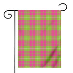 Pink Green And White Tartan Print House Flag