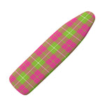 Pink Green And White Tartan Print Ironing Board Cover