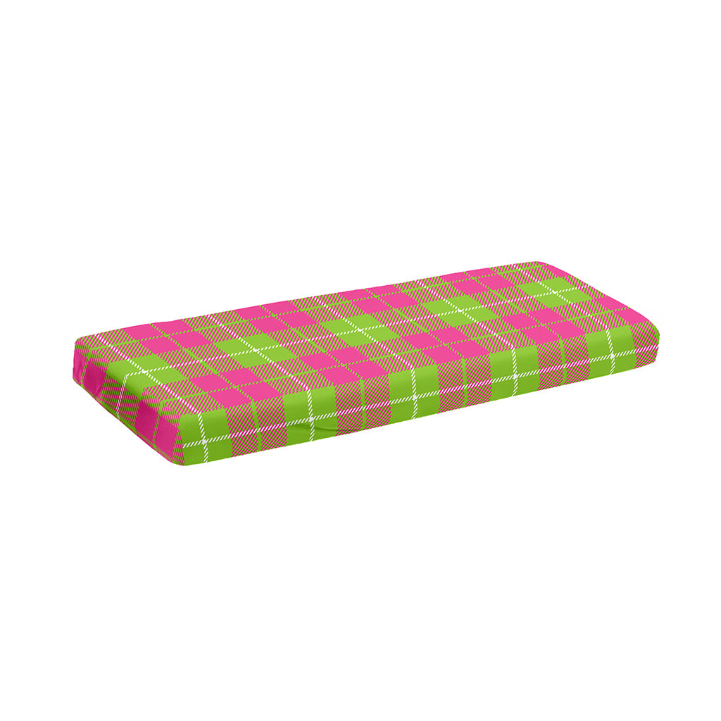Pink Green And White Tartan Print Piano Keyboard Cover