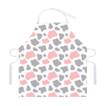 Pink Grey And White Cow Print Adjustable Apron