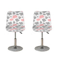Pink Grey And White Cow Print Bar Stool Covers