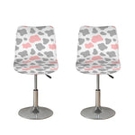 Pink Grey And White Cow Print Bar Stool Covers