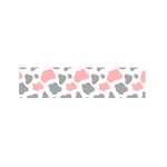 Pink Grey And White Cow Print Bed Runner