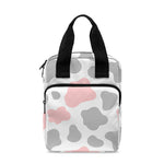 Pink Grey And White Cow Print Bible Tote Bag