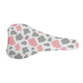 Pink Grey And White Cow Print Bicycle Seat Cover
