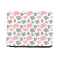 Pink Grey And White Cow Print Bifold Wallet