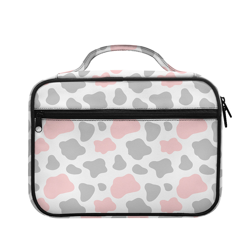 Pink Grey And White Cow Print Briefcase Bible Bag
