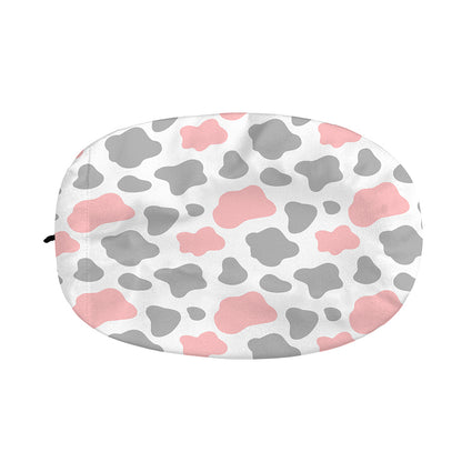 Pink Grey And White Cow Print Car Side Mirror Covers