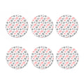 Pink Grey And White Cow Print Coaster Set