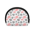 Pink Grey And White Cow Print Coin Purse