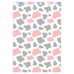 Pink Grey And White Cow Print Curtain
