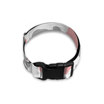 Pink Grey And White Cow Print Dog Collar