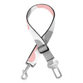 Pink Grey And White Cow Print Dog Seat Belt