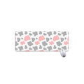Pink Grey And White Cow Print Extended Mouse Pad
