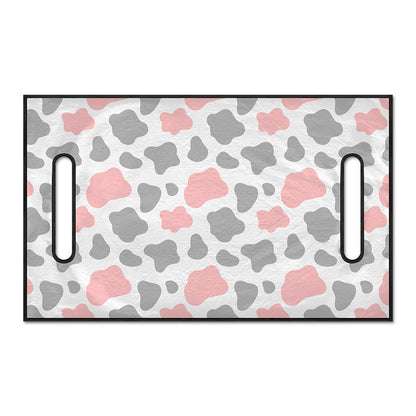 Pink Grey And White Cow Print Golf Cart Seat Cover