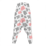 Pink Grey And White Cow Print Hammer Pants