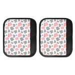 Pink Grey And White Cow Print Handle Covers