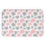 Pink Grey And White Cow Print Indoor Door Mat